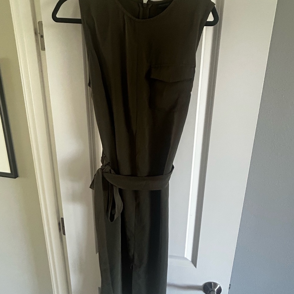 Who What Wear Olive Midi Dress